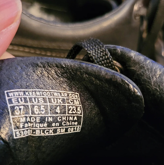 KEEN Toyah Women's 6.5 black gray waterproof leather lace-up outdoors shoes - Picture 12 of 13